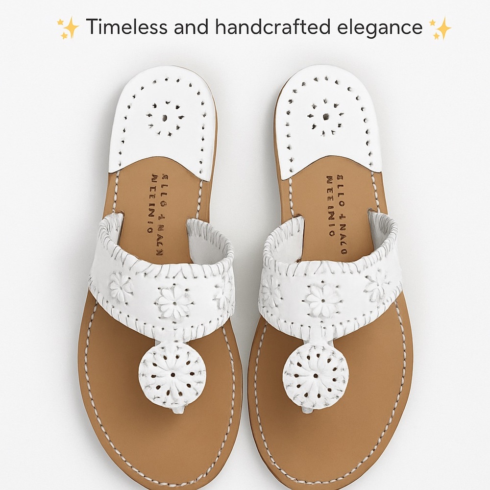 Palm Beach Sandals White and Tan Women's Sandals